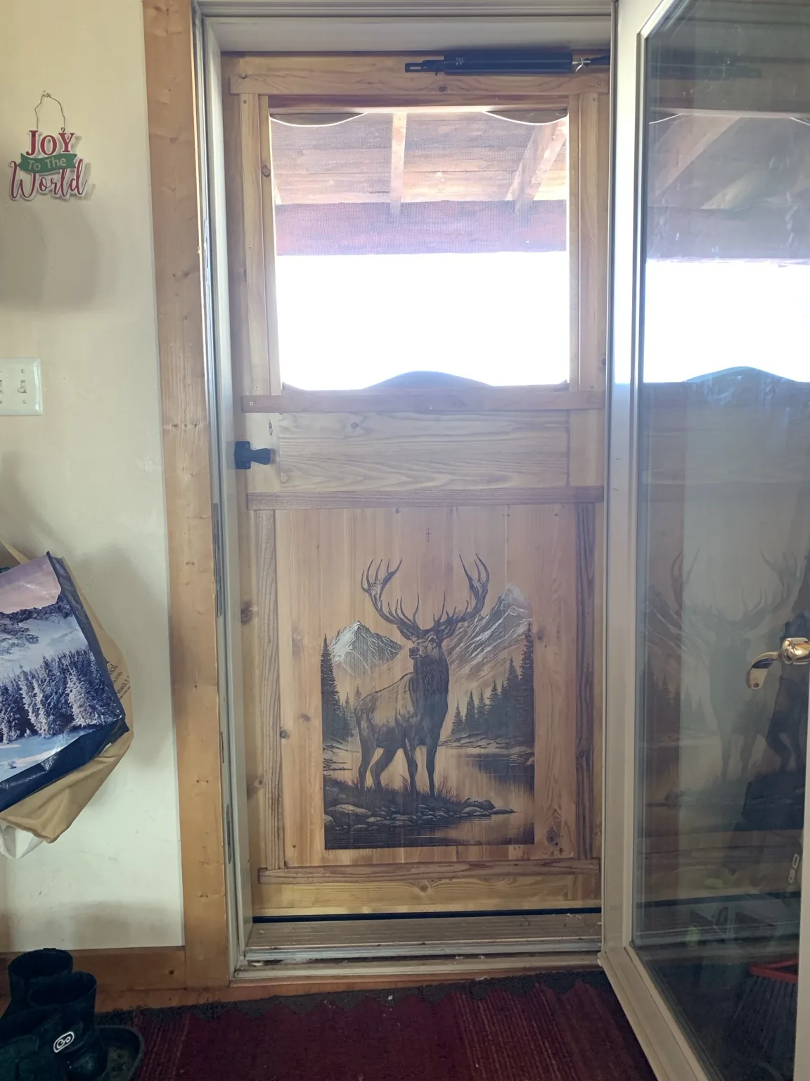 Custom elk screen door