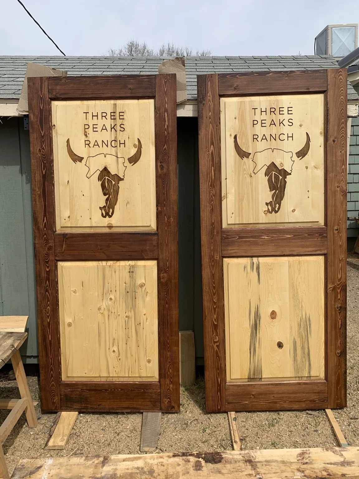 Matching custom ranch doors